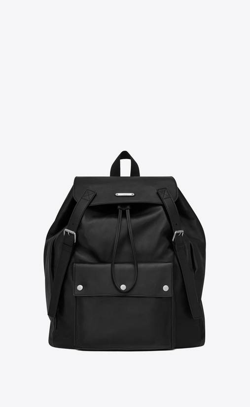 SAINT LAURENT Noé luggages Man Noé Saint Laurent backpack in black leather a_V4